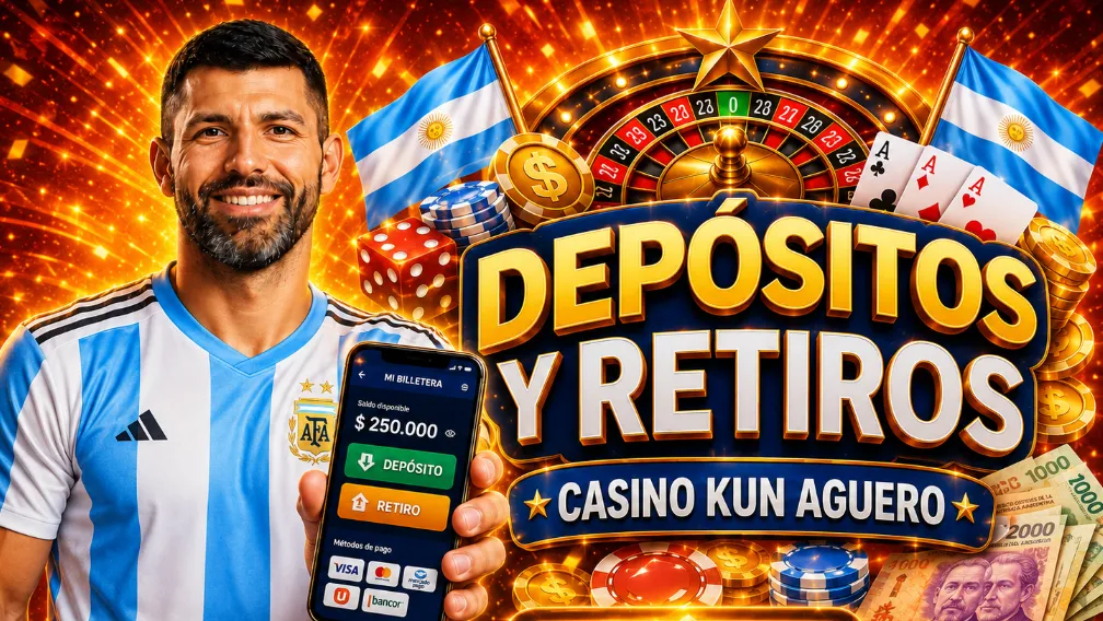 Depósitos y retiros en la app de Kun Aguero Casino